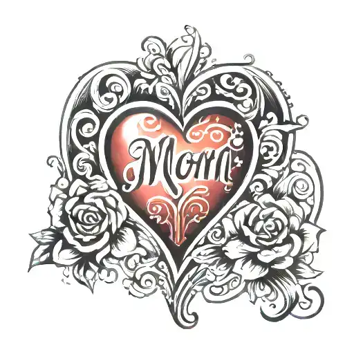 Mom Inside Heart Shape