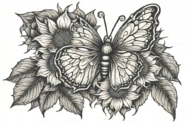 Oruga Sunflower In Mariposa