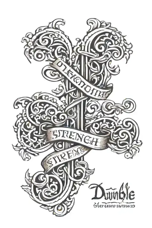 Dumble Strength Word 'Strength' Written Inside