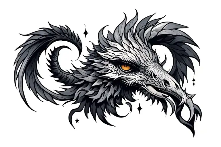 Creative Mythical Grey And Black