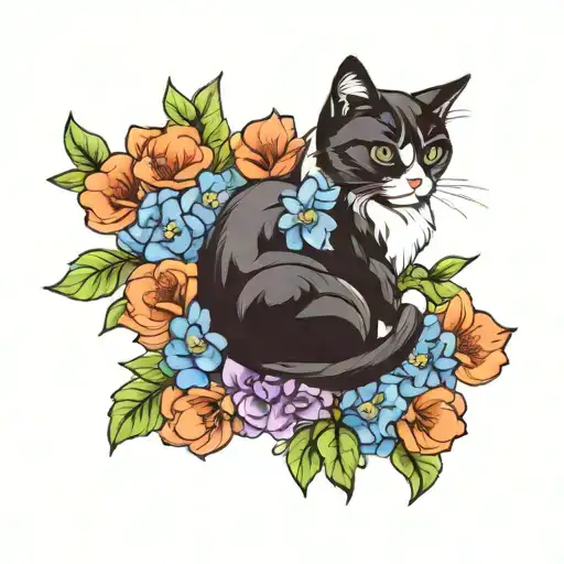 Cat Paw And Delphinium