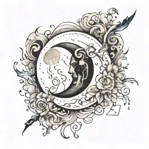 I Need A Tattoo That Has Moon Which Should Be Symbolic Of Breakup