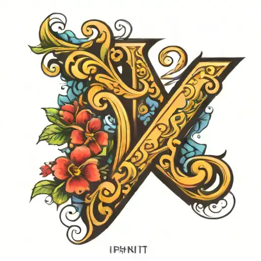 Letter L And N Insinde Of Ifiniti Sign With Birth Days 030819 And 151115