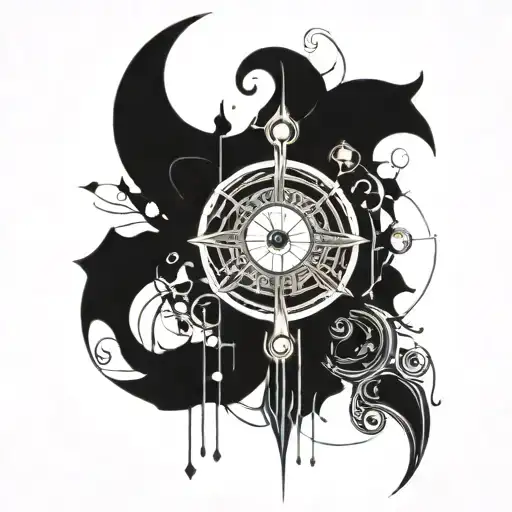 Generate An Abstract Tattoo Subtly Symbolizing With Subliminal Hints Of An Inquisitive Tinkerer