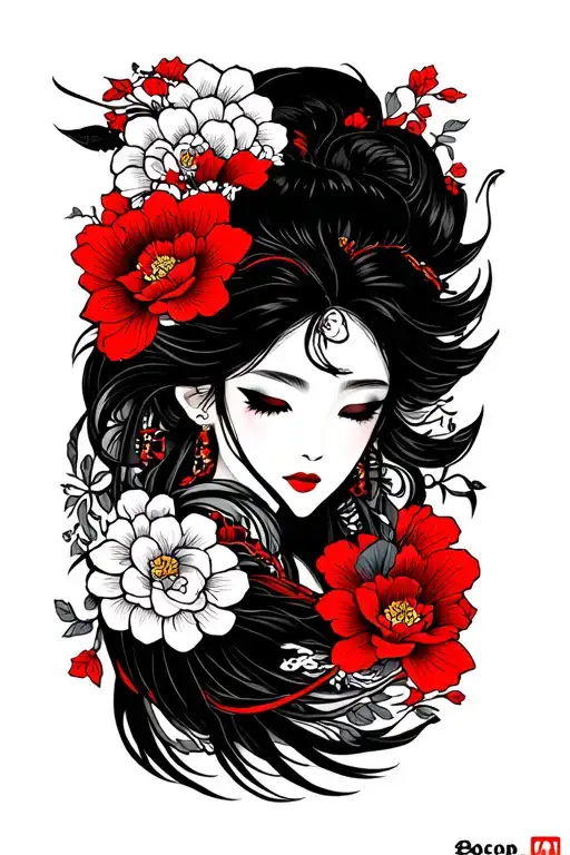 Forearm Tattoo Japanese Red And Black