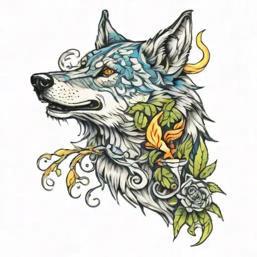 Wolf Smoking Weed