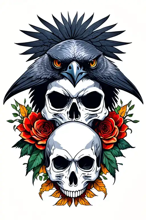 Raven And Skull