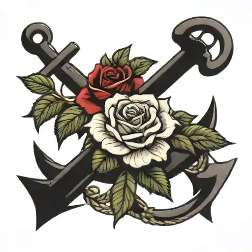 Anchor With Rose