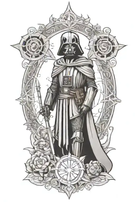 Combine Elements From Star Wars And Lord Of The Rings To Create A Unique Tattoo Design