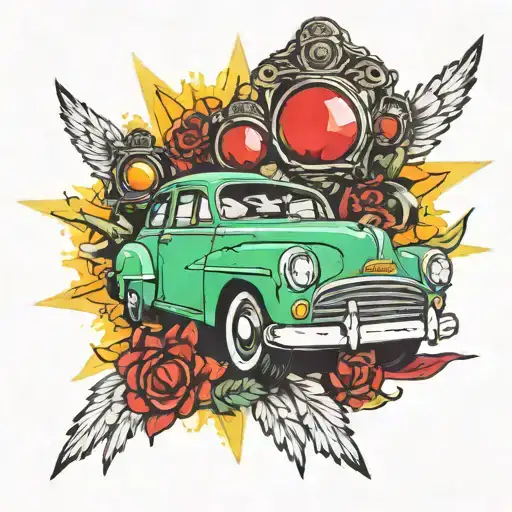 All Way Stop Light Accident Car People