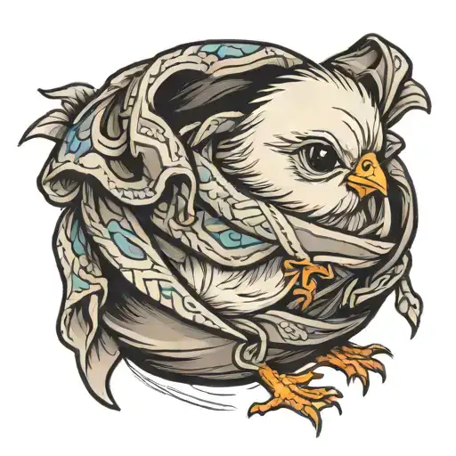 Baby Chick Wrapped In A Blanket