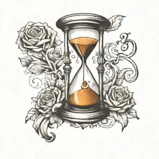 Hourglass With Birthdates Within