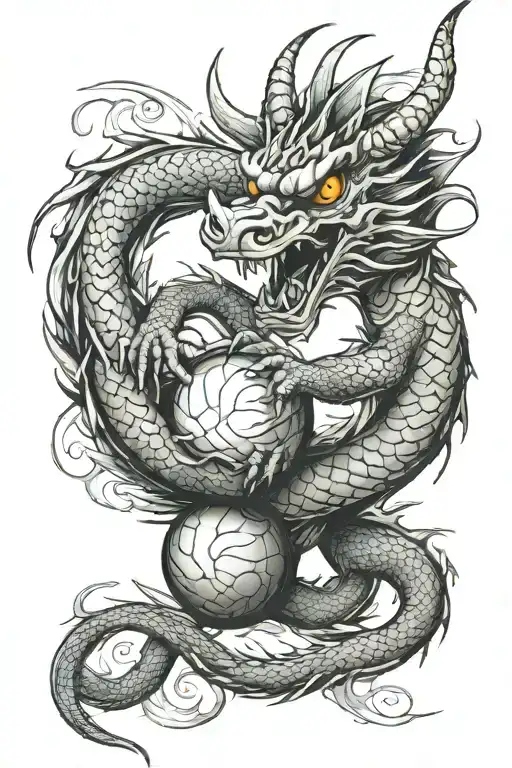 Dragon Holding Ball
