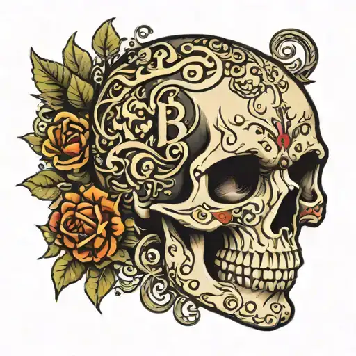 Skull With The Letters Cmb