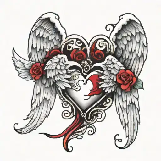 Angel Wings And Heart