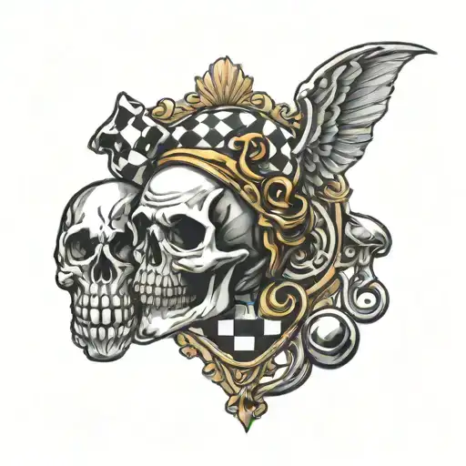 Skull Bones Chess Board Design