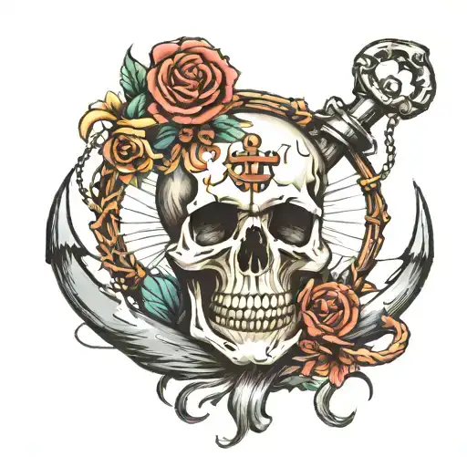 Skull And An Anchor