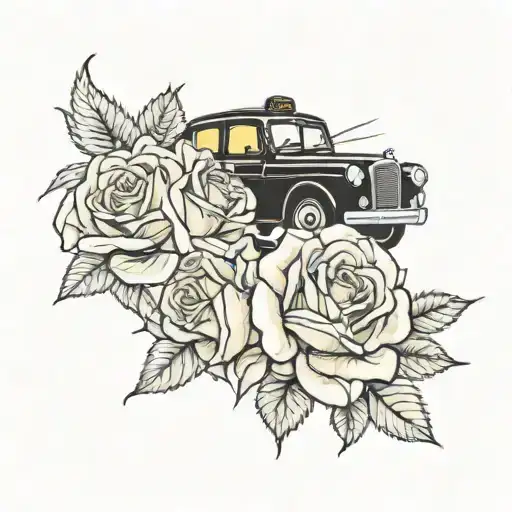 Yellow Roses And A Black Cab