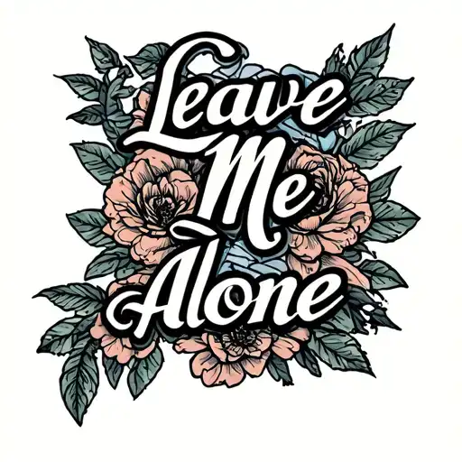 Leave Me Alone Lettering