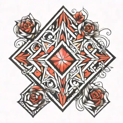 3D Diamond Shaped Line Outlining