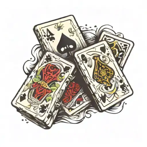 Deck Of Cards With Dice Rolling