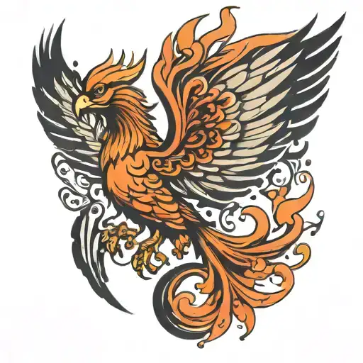 Minimalist Phoenix Flying