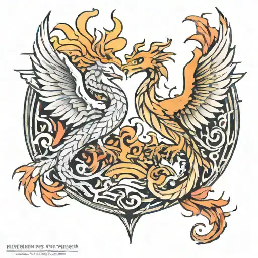 Phoenix And Dragon