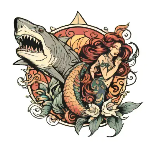 Shark And Mermaid