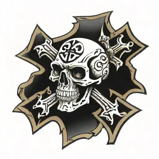Evil Skull In A Ironcross