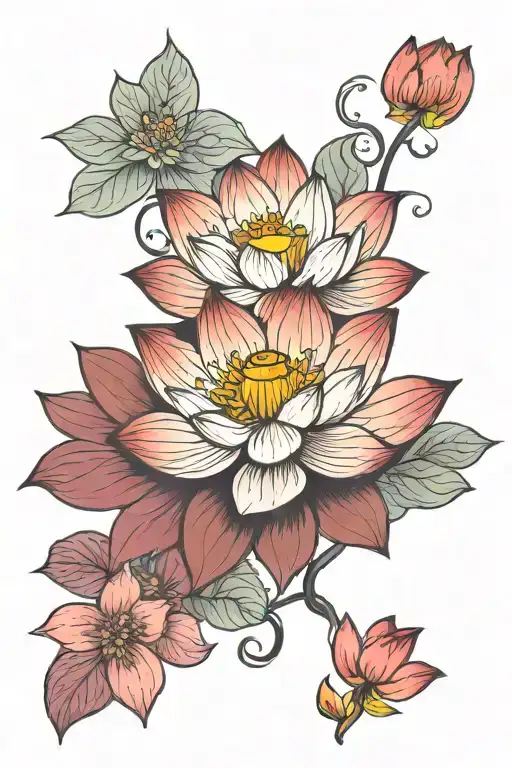 Lotus Flower With L