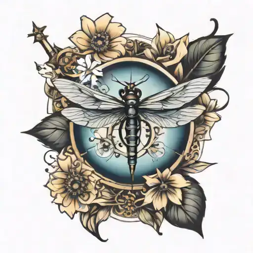 Compass Flowers Dragonfly