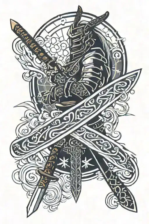 Samurai Sword With Name Inside The Sword