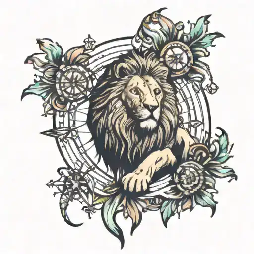 Lion Compass Surrounded
