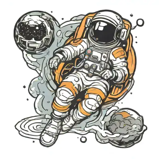 Astronaut Floating In Space