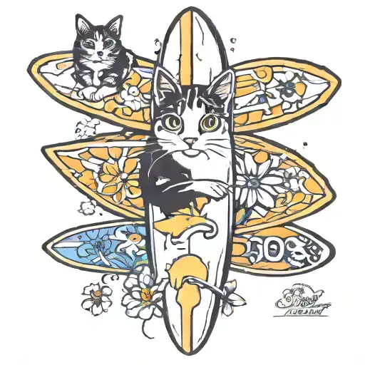 Daisy Surfboard Racks And A Cat