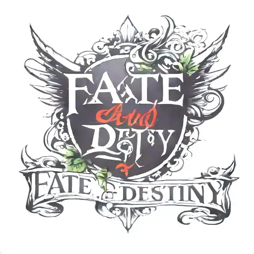 Fate And Destiny Word Written