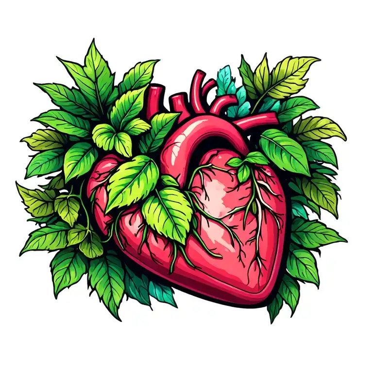 Plants Growing Out Of Heart