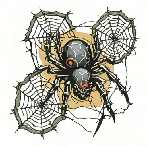 Barb Wire Spider Web