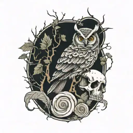 Dark In Background Forest Owl Snail Tax