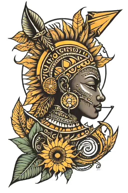 Sun With A African Arrow