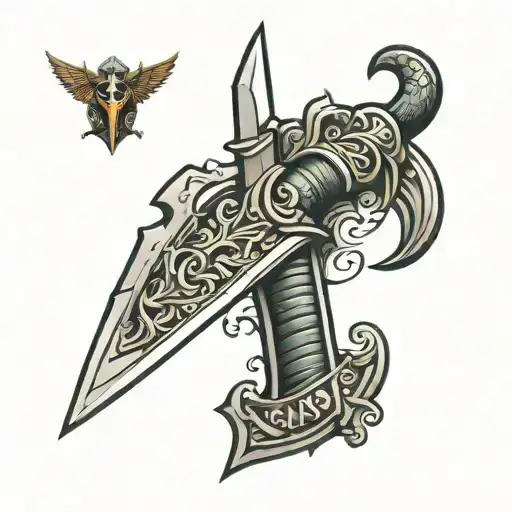Military Knife Logo Combined