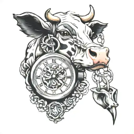 Cow Earing Watch Chain Bracelet