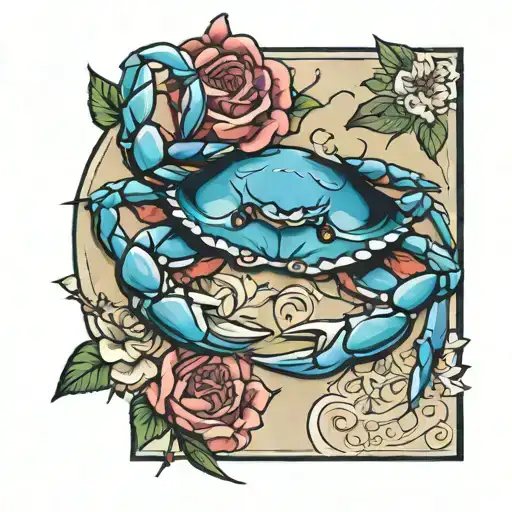 Blue Crab And Compas Rose