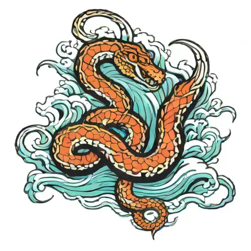 A River Turning Into A Snake