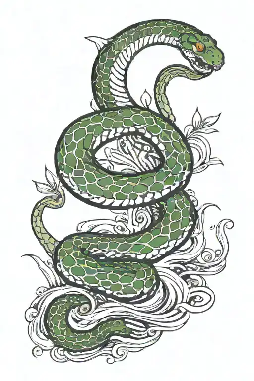 A River Turning Into A Snake