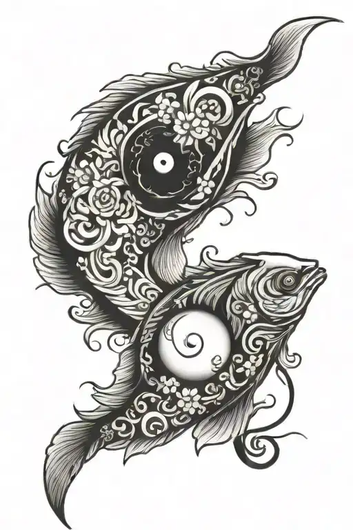 Yin And Yang Coi Fish