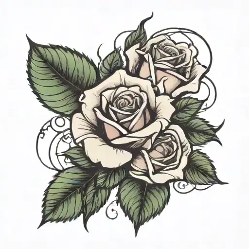 Evolution Of A Rose Surrounded By Swerlly Cues