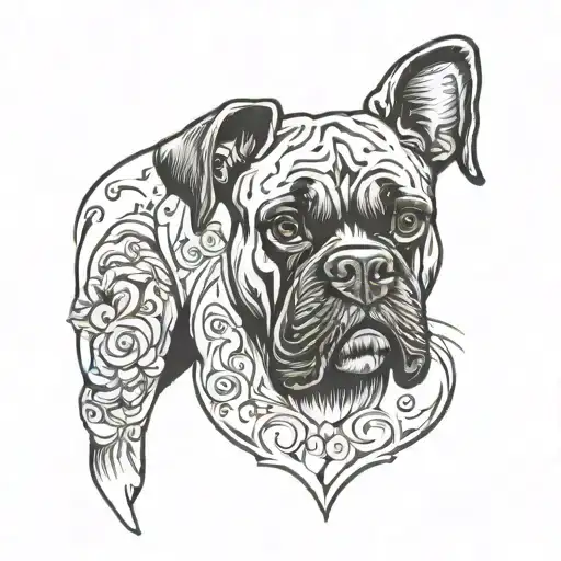 Boxer Dog Sillhoute