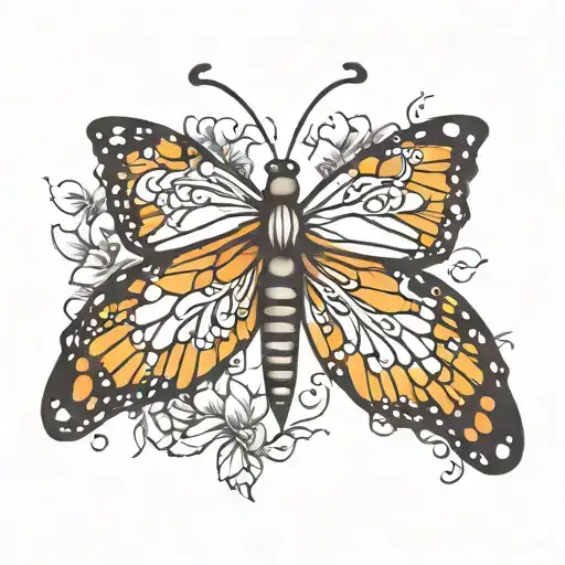 Semicolon Monarch Butterfly