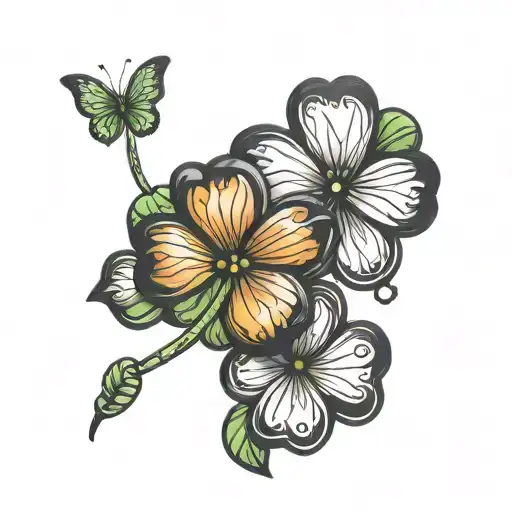 Five Leaf Clover Black